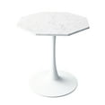 thumbnail image 6 of Holaki 32"Modern Octagonal Coffee Table with Printed White Marble Table Top,Metal Base, for Dining Room, Kitchen, Living Room, 6 of 11