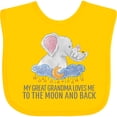 thumbnail image 3 of Inktastic My Great Grandma Loves Me to the Moon and Back Elephants Boys or Girls Baby Bib, 3 of 4