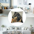 thumbnail image 5 of nygtbtfer Square Pillow Cover Decorative Throw Pillowcase, Horse White, 5 of 7
