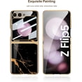 thumbnail image 7 of case for Samsung Z Flip 5 Case Ultra-Thin Electroplated Glass Protective Cover for Samsung Galaxy Z Flip 5 Case, Agate Red, 7 of 7