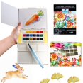 thumbnail image 1 of Set de Pintura MAIKEDEPOT 18 Colores Kit de Viaje con Pincel y Papel, 1 of 9