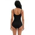 thumbnail image 2 of Unique Bargains Women's Tummy Control Cami Adjustable Straps Shapewear Bodysuits XS Black, 2 of 6