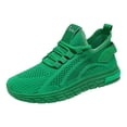 thumbnail image 2 of Domzle Women's Walking Shoes Comfortable Cushion Running Tennis Shoes Non-Slip Athletic Workout Cross Training Sports Fashion Sneakers Green 37, 2 of 4