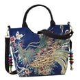 thumbnail image 4 of Bolso de mano bordado para mujer, estilo tradicional chino, bandolera para trabajar Azul profundo, 4 of 9