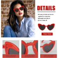 thumbnail image 5 of Gafas de sol con forma de corazón para mujeres y hombres, gafas de sol sin montura en forma de corazón para niños, recuerdo de fiesta de novia, blanco + 7 rojo esquí esquí Gafas de esquí, 5 of 5