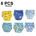 thumbnail image 1 of Paquete de 6 ropa interior de entrenamiento para ir al baño reutilizable de algodón unisex, transpirable, para niños y niñas, calzoncillos de entrenamiento para orinar, pantalones de entrenamiento, 1 of 8