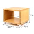 thumbnail image 2 of Furinno NIHON Side Table, End Table, Nightstand with Open Storage Shelf, for Living Room, Bedroom, Dorm Room, Light Cherry Oak, 2 of 3