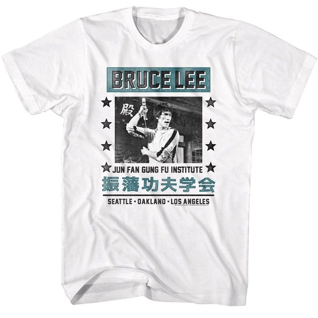 Bruce Lee Jun Fan Gung Fu Institute White Adult T-Shirt 6Xl