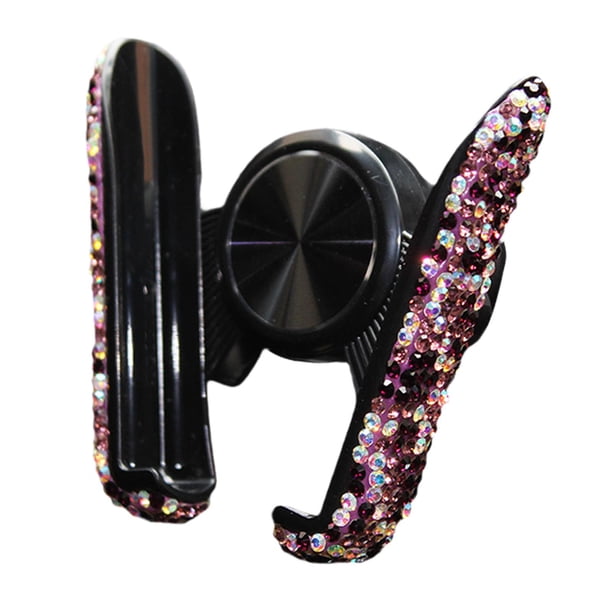 Soporte de teléfono para coche, montaje en salida de aire para coche, soporte para coche, Mini accesorios para Interior de coche, soporte práctico, Púrpura shamjiam Soporte para teléfono de coche