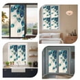 thumbnail image 7 of Retro Blue Window Privacy Film Green Peacock Feathers Abstract Art Decorative Glass Window Film UV Blocking Static Cling Non-Adhesive Sticker Covering for Home Door 35.4x78.7 inches, 7 of 7
