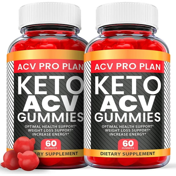 (2 Pack) ACV Pro Plan Keto ACV Gummies - Supplement for Weight Loss - Energy & Focus Boosting Dietary Supplements for Weight Management & Metabolism - Fat Burn - 120 Gummies