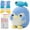 Four Colour Penguin - Blue, variant on Crochet kit for beginners kids, Complete DIY Kit Animals with Kits for Adult and Kids with Step-by-Step Instruction and Video Tutorials, Beginner crochet kit for kids,wobbles Crochet animal kit