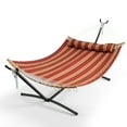 thumbnail image 1 of Costway Hamac Chaise avec Support Sac de Transport Portable Lourd Coussin Rouge, 1 of 10