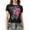 Pink, variant on Women Summer T-Shirts Short Sleeve Skull Print Crew Neck Shirts Casual Slim Fit Tops Streetwear