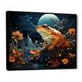 thumbnail image 2 of Designart "Frog In The Cosmic Artistry" Frogs & Toads Floater Framed Canvas Art Print, 2 of 5
