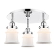 thumbnail image 3 of 916-3C-PC-G181S Innovations Lighting Canton - 3 Light Flush Mount In Industrial Style-9 Inches Tall and 17 Inches Wide-Polished Chrome Finish-Matte, 3 of 5