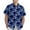 Dark Blue, variant on Yiaimeir Hawaiian Print - Men's Casual Short Sleeved Shirt，Size S-2XL