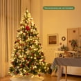 thumbnail image 4 of Gymax 7.5 FT Pre-lit Snow Sprayed Christmas Tree Artificial Xmas Tree w/ 8 Lighting Modes, 4 of 10