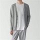 thumbnail image 5 of Men's Long-Sleeve Soft Touch Cardigan Sweater Solid Color Business Casual Sweater Button Down V-neck Sweater brown, 5 of 5
