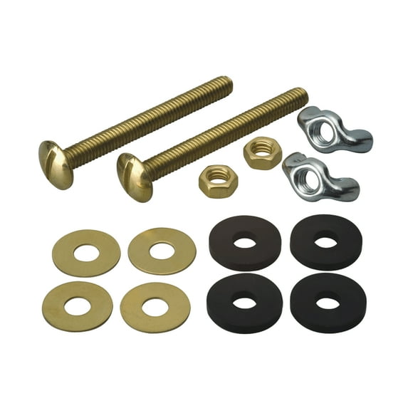 5/16" x 3" Solid Brass Tank Bowl Bolt Set