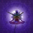 thumbnail image 3 of Reloj de pared colorido para meditación con arcoíris y yoga, 30 cm, 3 of 3