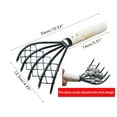 thumbnail image 2 of Claw Garden Hand Cultivator, Easy To Carry Durable Iron Wood Handle Seafood Digging Tool With NonSlip Wooden Handle For Quick, 2 of 8