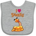 thumbnail image 3 of Inktastic I Love Snakes Boys or Girls Baby Bib, 3 of 4