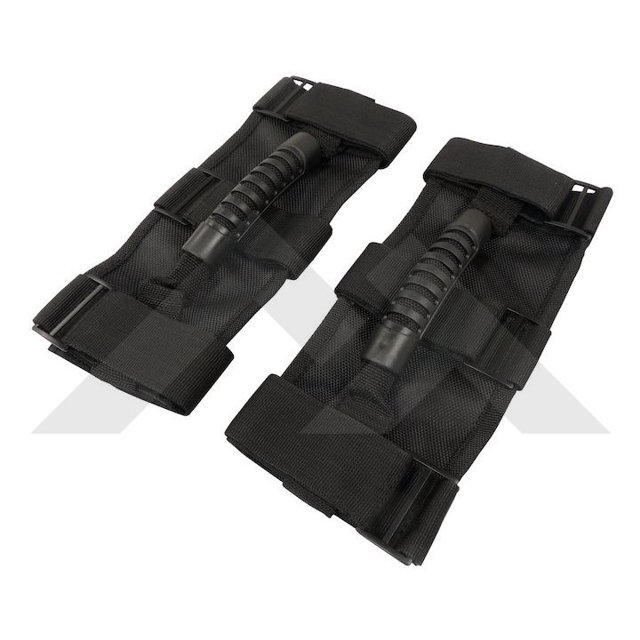 Crown Automotive Interior Grab Strap RT27048 RT Offroad; Set Of 2; Nylon/Rubber; Direct Fit; Black