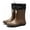 Brown, variant on Rain Boots for Men and Women Waterproof Mid-Calf Mud Boots with Adjustable Drawstring Lightweight Anti-Slip Fishing Boots for Farming Gardening Outdoor,8-8.5