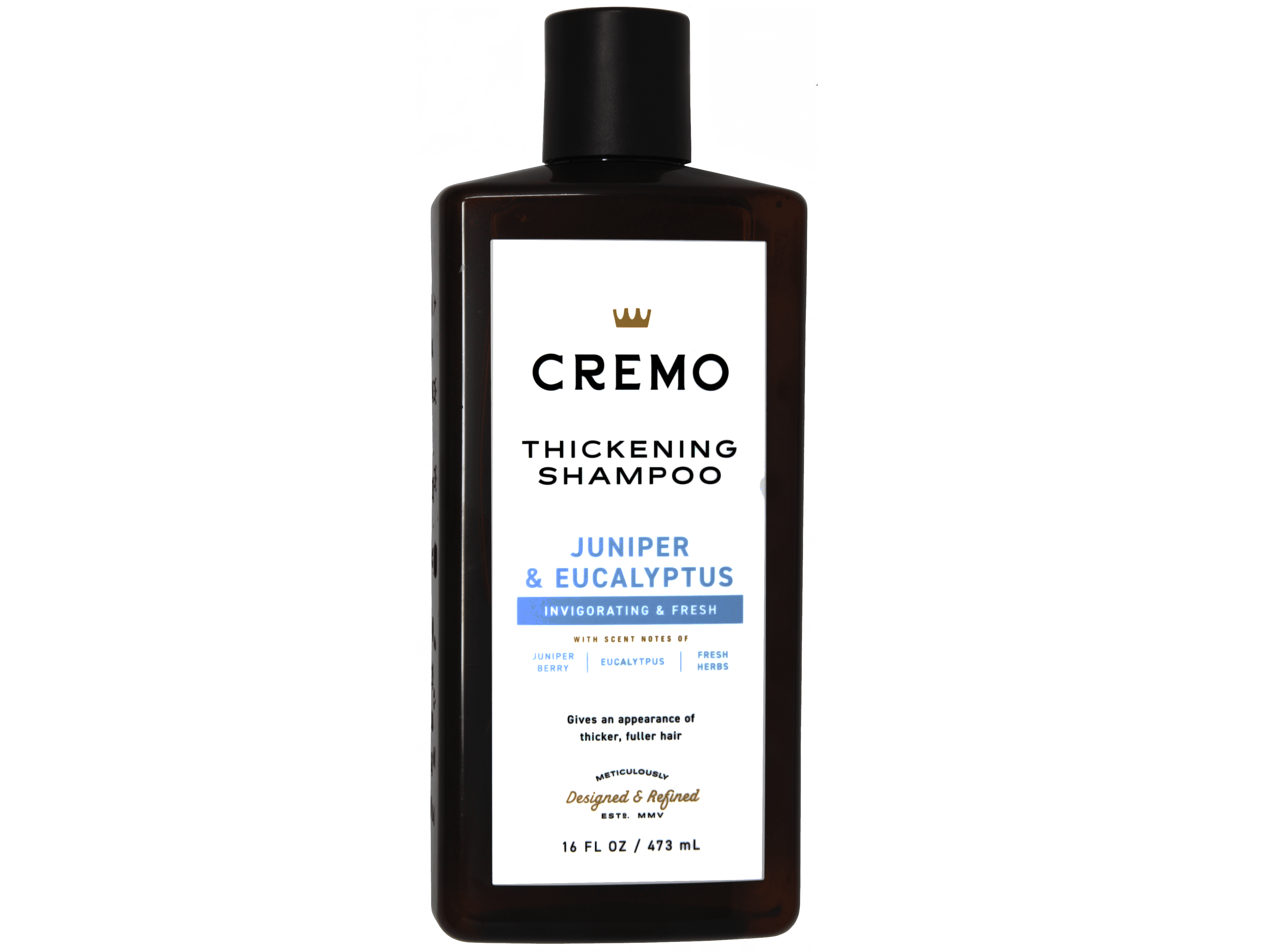 3 Pack - Cremo Juniper & Eucalyptus Barber Grade Thickening Shampoo, 16 Fl Oz