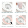 thumbnail image 5 of Unique Bargains 4 Pair Toilet Seat Cover Pad Bathroom Warm Toilet Seat Cushion Washable Reusable Pink L Size, 5 of 6