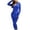 I-Blue, variant on 2025 Women's Jumpsuit Women Solid Ruffle Lace Olive Jumpsuit Sleeveless Lace Up Jumpsuit Satin Jumpsuit Long Sleeve Medium Length Straight Trousers Jumpsuit Short
