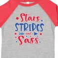 thumbnail image 4 of Inktastic 4th of July Stars Stripes and Sass Blue and Red Stars Girls Toddler T-Shirt, 4 of 5