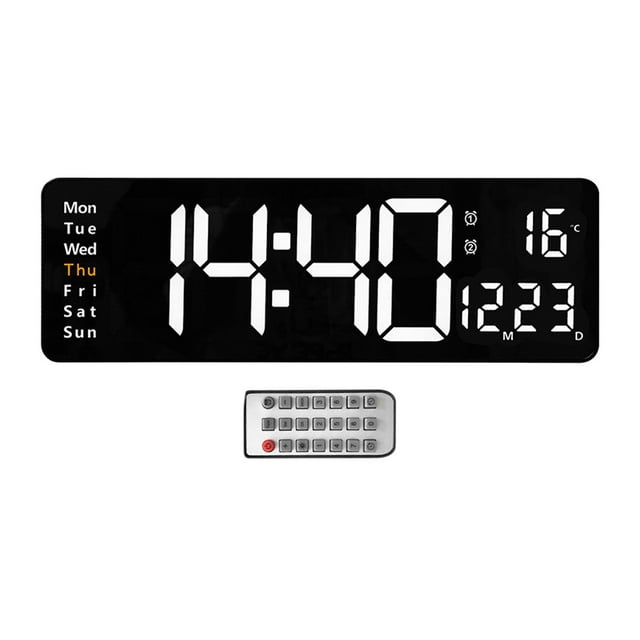 Gran reloj de pared digital Temperatura moderna Relojes de cronometraje Zulema Reloj de pared digital
