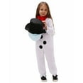 thumbnail image 3 of Ulitacool Christmas Outfits For Girls Long Sleeve Kids Snowman Jumpsuit Xmas Festive Party Outfits With Hat Scarf Fall Winter Sweet Wear White 8-9 Years, 3 of 7