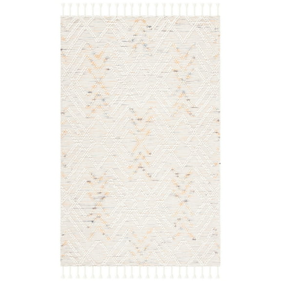SAFAVIEH Natura Keith Geometric Area Rug, Ivory/Orange, 8' x 10'