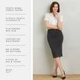 thumbnail image 2 of Fishers Finery Women's Ponte Pencil Skirt Pull-On Midi (Black, Large), 2 of 5