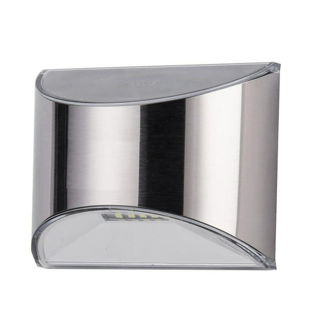 Lámpara LED solar impermeable para exteriores, con sensor de luz, para instalación en pared, jardín, patio, hogar o granja (plateada)