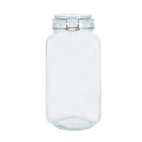 Canister Mainstays Vidrio Broche de Acero 2 Litros