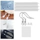thumbnail image 4 of Juego de 100 ganchos para pendientes, tapones para los oídos, anzuelos, componentes para pendientes, fabricación de pendientes Plata, 4 of 9
