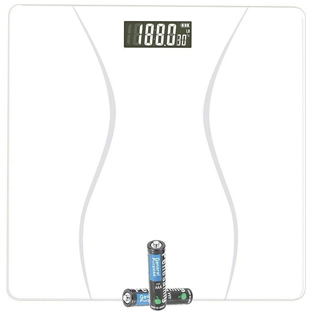 Báscula para Peso Corporal, Báscula de Baño Digital, Básculas de Peso para Personas, Báscula Corporal, Negra, Máx: 400 LB/180 KG, 2 Unidades de Pesaje: LB/KG