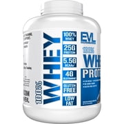 Protein Powder 25g - Evlution Nutrition 100% Whey Protein Powder 5 LB - No Sugar Added, Low Carb, Gluten Free - EVL Fast Absorbing Chocolate Protein Powder with BCAA and Glutamine