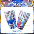 thumbnail image 5 of Juego Soniced Lightning Hedgehog Decoración para fiesta de cumpleaños de niños Diseño de escena Evento familiar Juguete Regalo Suministros para fiesta Plato de papel, 5 of 5