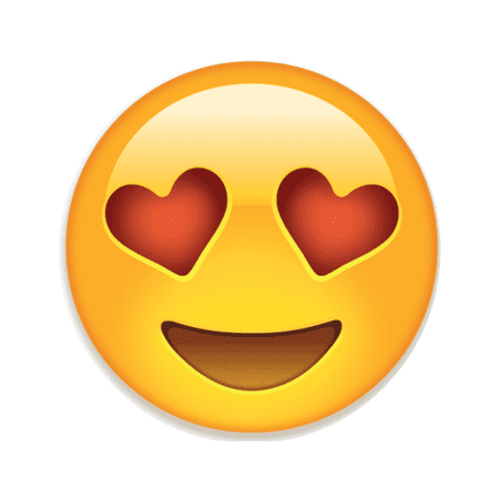 Emoji Heart Eyes Edible Icing Image for 8 inch round cake