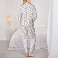 thumbnail image 6 of Goofa Playing Rabbit Printed Women’s 2 Piece Pajama Set Super,Pajamas Women's Long Sleeve Sleepwear Soft Button Down Loungewear Pjs Lounge Set Nightwear-X-Large, 6 of 9
