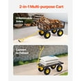 thumbnail image 4 of VEVOR Steel Garden Cart, Heavy Duty 500 lbs Capacity, Durable Utility Wagon with 10" All-Terrain Wheels, Removable Mesh Sides, 180° Rotating Handle, 4 of 10