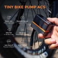 thumbnail image 2 of Mini Bike Tire Pump with Gauge & Professional Taillight, 120 PSI Portable Electric Bicycle Presta and Schrader Valve for Road Mountain Bikes, Motorcycle, Balls, 2 of 4