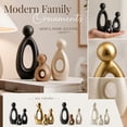 thumbnail image 4 of ZZAIXHL Abstract Family of 3 Figurines Modern Sculptures Home Decorative Accents TV Stand Decor Bookshelf Knacks Gifts for Shelves Entry Way Statues for Home Decor Living Room, 4 of 4