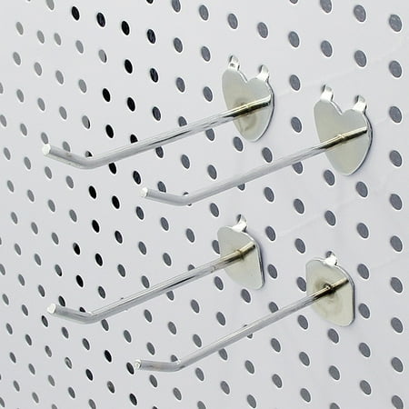 

opvise 10Pcs Pegboard Hooks Straight Upturned Design Iron Shelf Display Hangers for Supermarkets Home Organization
