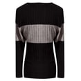 thumbnail image 4 of Tisuna Long Sleeve T-Shirts For Women Lightweight Color Block V Neck Tops Ladies Holiday Vacation Clothes Size Xxl, 4 of 5